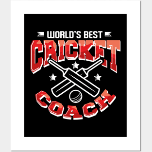 World's Best Cricket Coach Awesome Cricketer Posters and Art